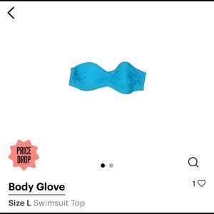 Body glove strapless top L